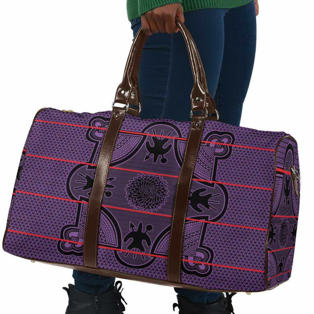 Lesotho Seanamarena Travel Bag Basotho Traditional Blanket Style - Violet