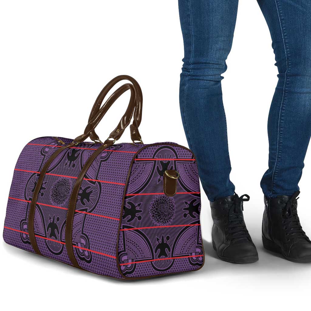 Lesotho Seanamarena Travel Bag Basotho Traditional Blanket Style - Violet