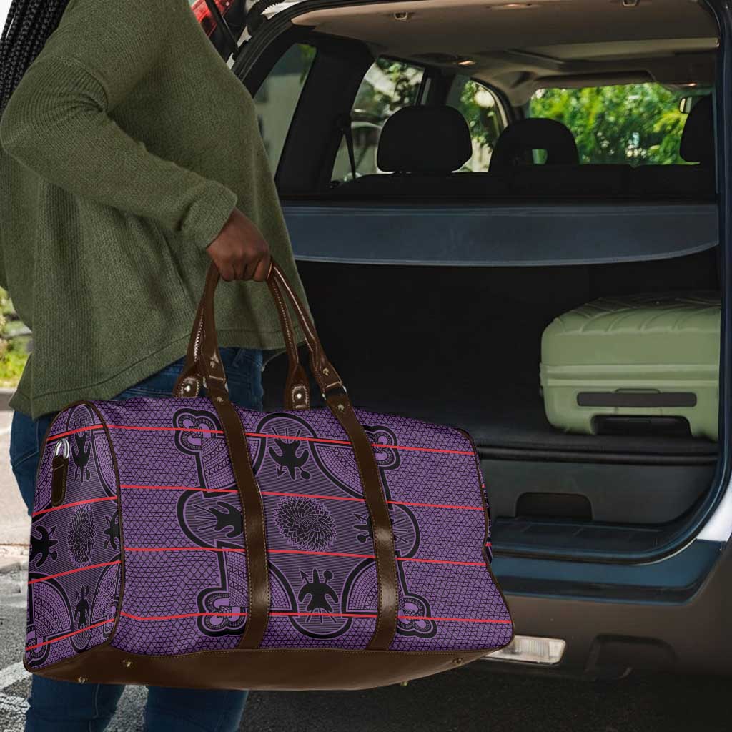 Lesotho Seanamarena Travel Bag Basotho Traditional Blanket Style - Violet