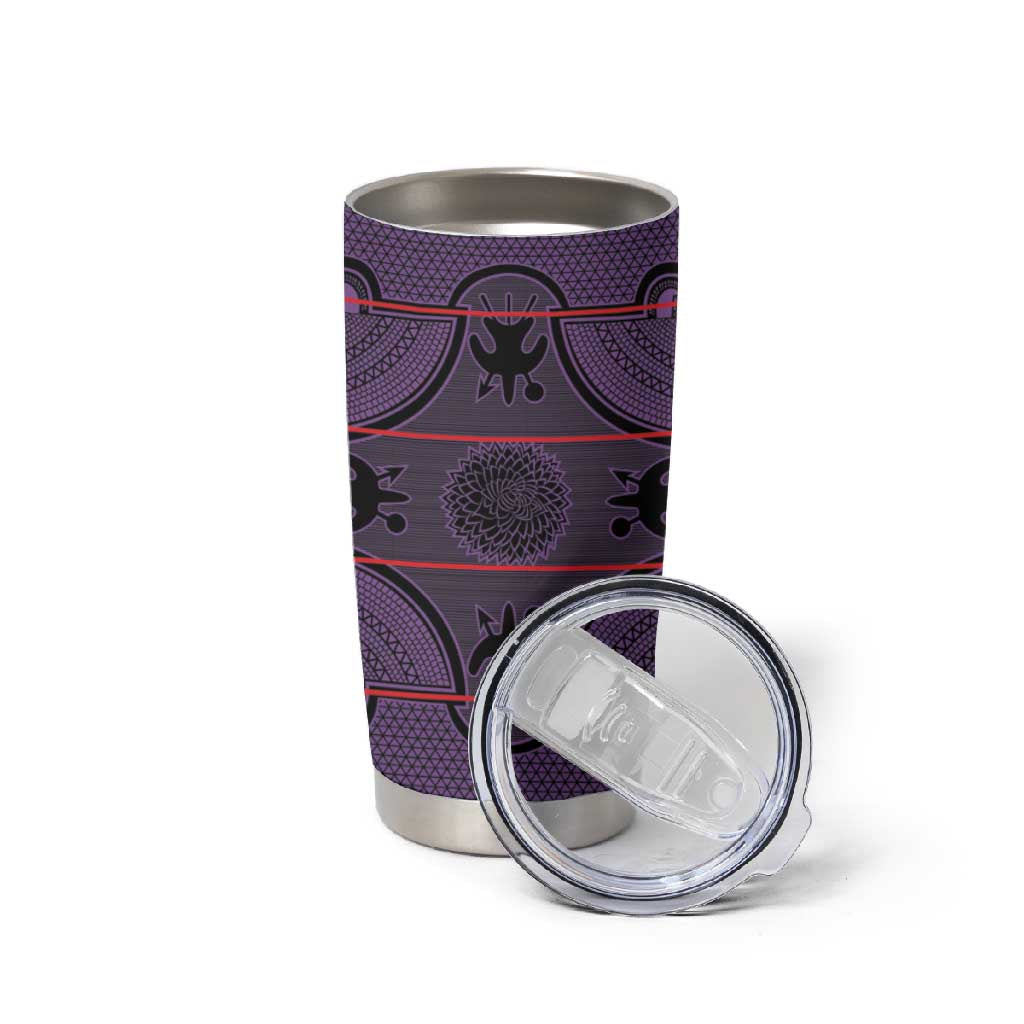 Basotho Blanket Tumbler Cup Lesotho Seanamarena Heritage - Violet - African Pride