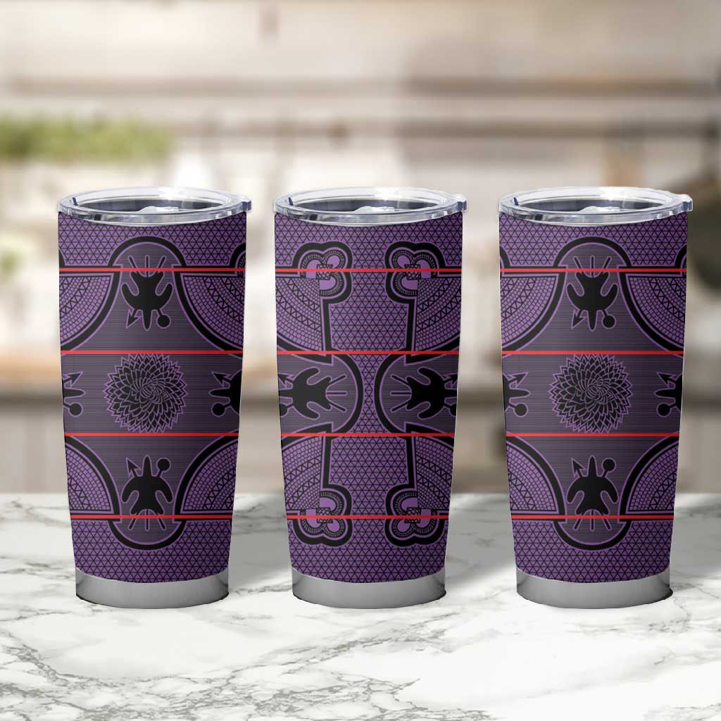 Basotho Blanket Tumbler Cup Lesotho Seanamarena Heritage - Violet - African Pride