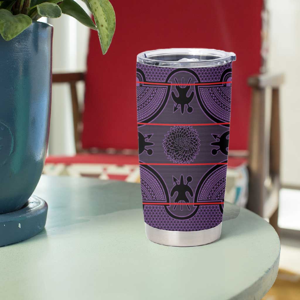 Basotho Blanket Tumbler Cup Lesotho Seanamarena Heritage - Violet - African Pride