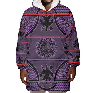 Basotho Blanket Wearable Blanket Hoodie Lesotho Seanamarena Heritage - Violet - African Pride