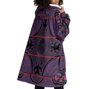 Basotho Blanket Wearable Blanket Hoodie Lesotho Seanamarena Heritage - Violet - African Pride