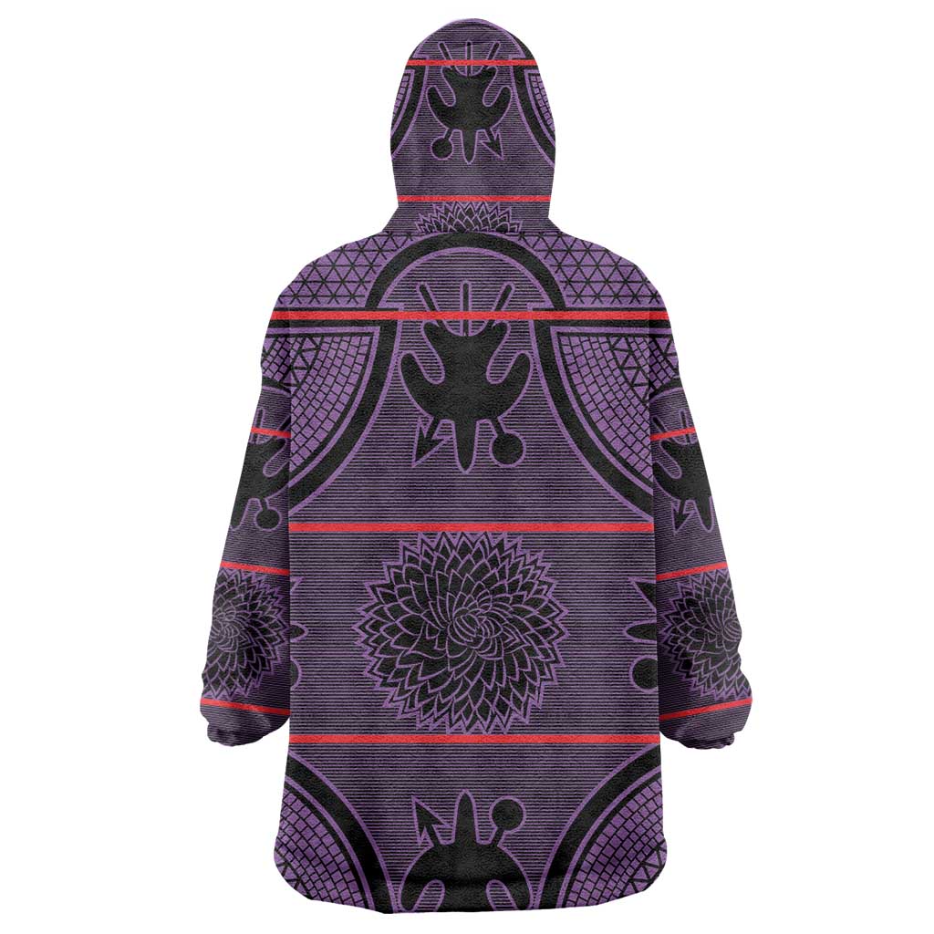 Basotho Blanket Wearable Blanket Hoodie Lesotho Seanamarena Heritage - Violet - African Pride