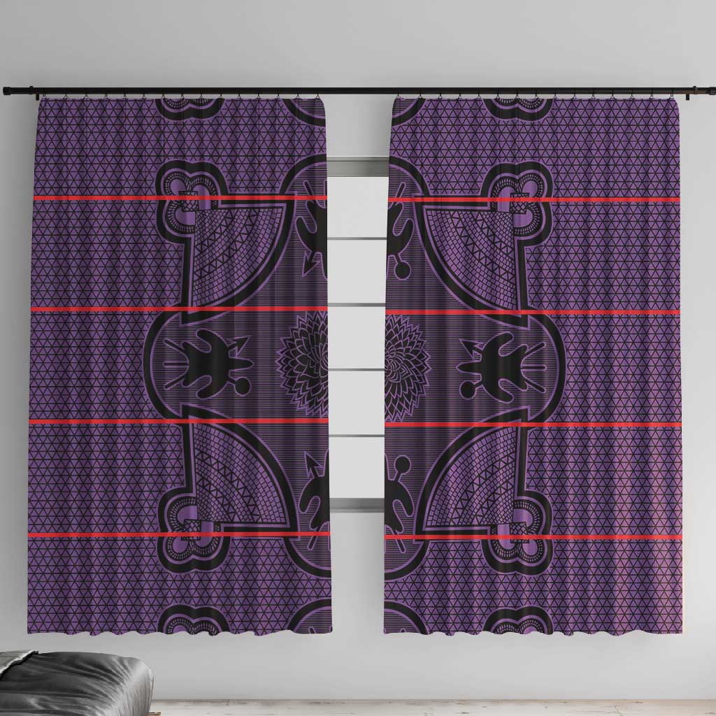 Basotho Blanket Window Curtain Lesotho Seanamarena Heritage - Violet - African Pride