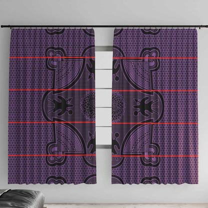 Basotho Blanket Window Curtain Lesotho Seanamarena Heritage - Violet - African Pride