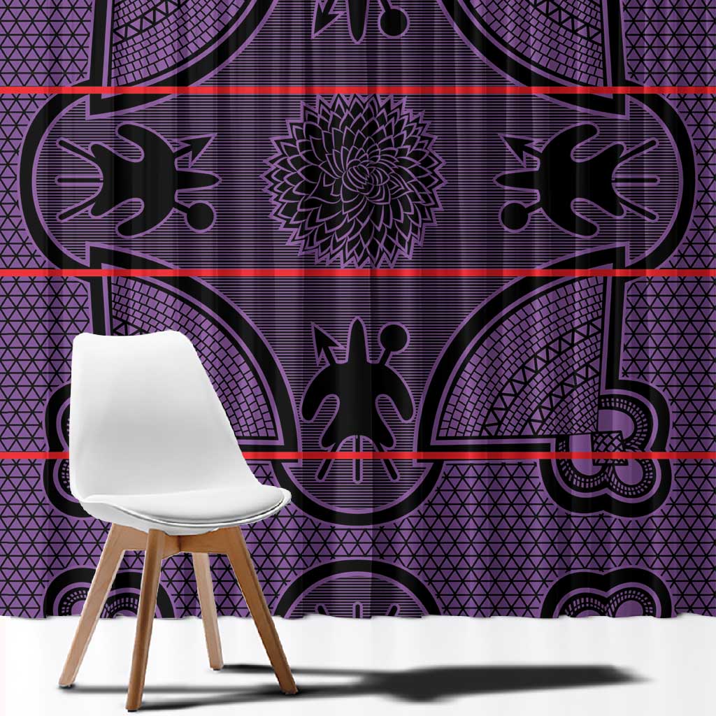 Basotho Blanket Window Curtain Lesotho Seanamarena Heritage - Violet - African Pride