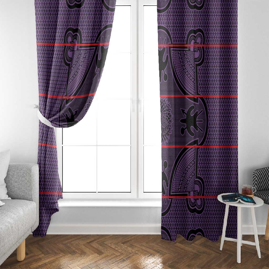 Basotho Blanket Window Curtain Lesotho Seanamarena Heritage - Violet - African Pride