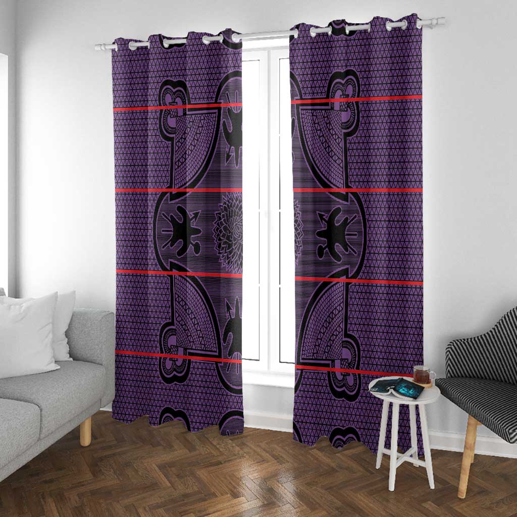 Basotho Blanket Window Curtain Lesotho Seanamarena Heritage - Violet - African Pride