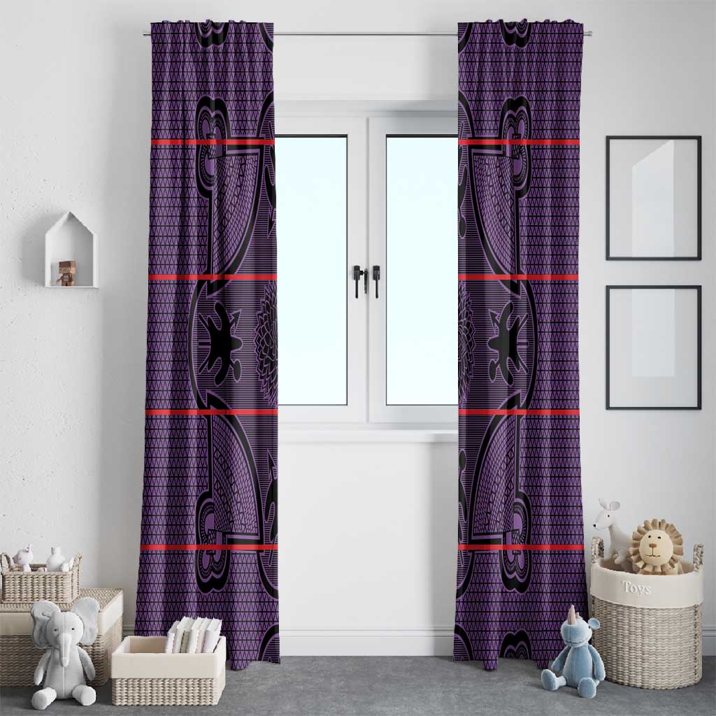 Basotho Blanket Window Curtain Lesotho Seanamarena Heritage - Violet - African Pride