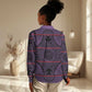 Basotho Blanket Women Casual Shirt Lesotho Seanamarena Heritage - Violet - African Pride