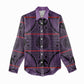 Basotho Blanket Women Casual Shirt Lesotho Seanamarena Heritage - Violet - African Pride