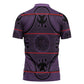 Lesotho Seanamarena Zipper Polo Shirt Basotho Traditional Blanket Style - Violet