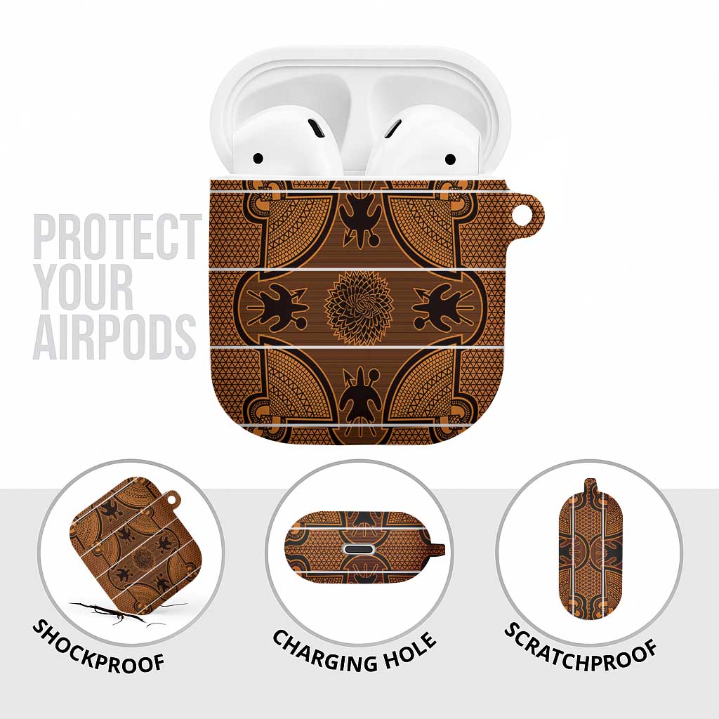 Lesotho Seanamarena AirPods Case Basotho Traditional Blanket Style - Orange