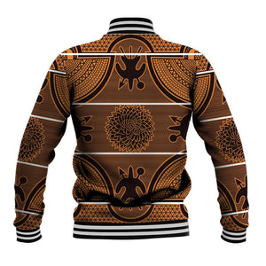 Basotho Blanket Baseball Jacket Lesotho Seanamarena Heritage - Orange - African Pride