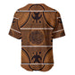 Basotho Blanket Baseball Jersey Lesotho Seanamarena Heritage - Orange - African Pride