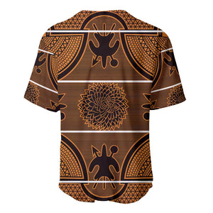 Basotho Blanket Baseball Jersey Lesotho Seanamarena Heritage - Orange - African Pride