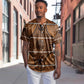 Basotho Blanket Baseball Jersey Lesotho Seanamarena Heritage - Orange - African Pride
