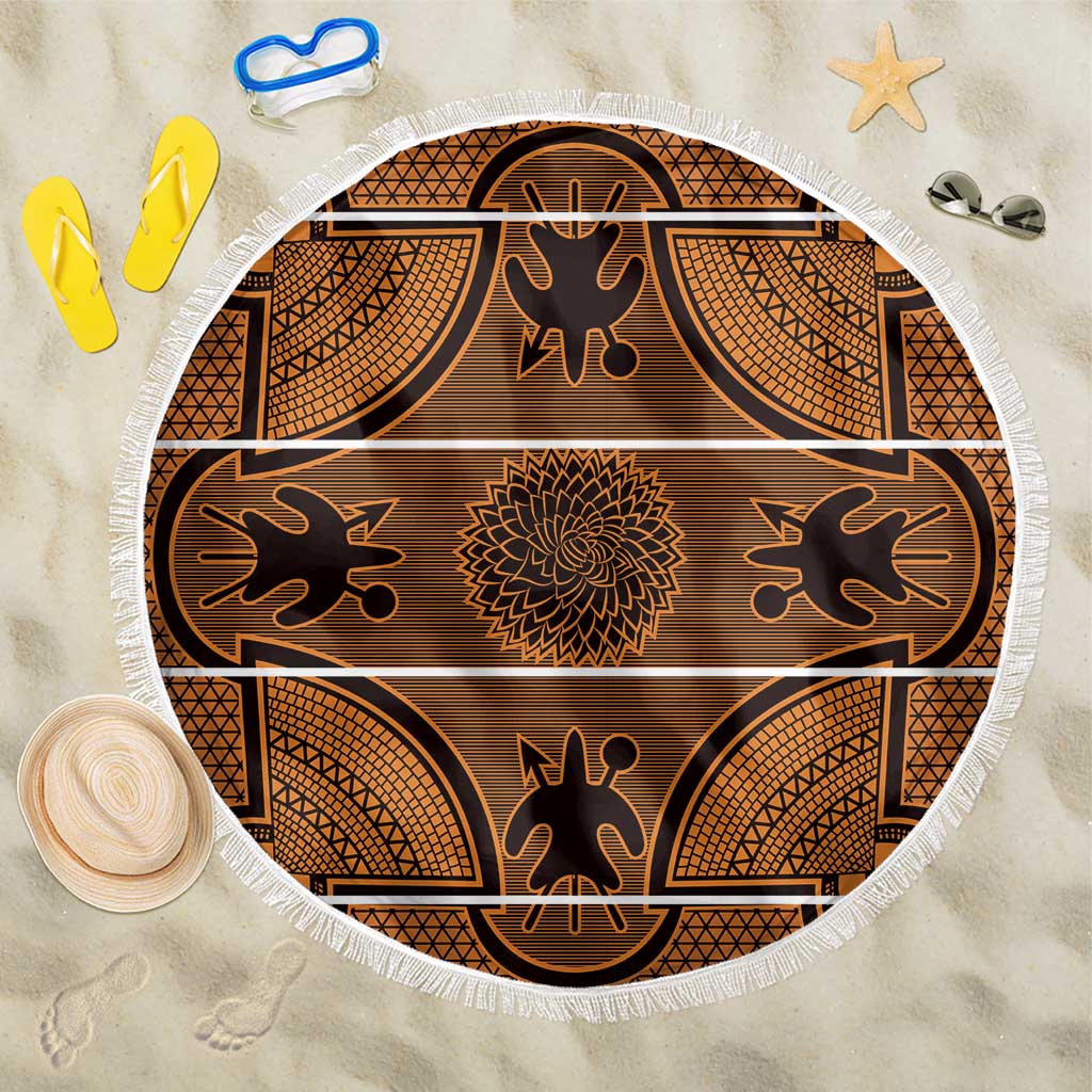Basotho Blanket Beach Blanket Lesotho Seanamarena Heritage - Orange - African Pride