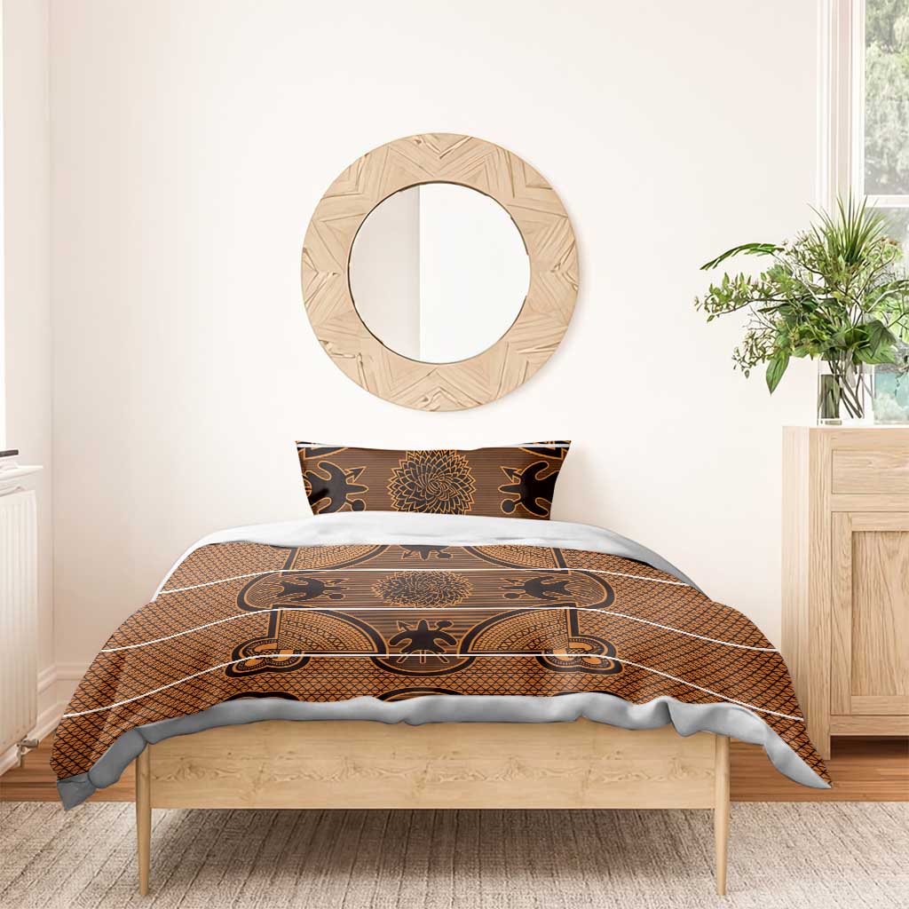 Basotho Blanket Bedding Set Lesotho Seanamarena Heritage - Orange - African Pride