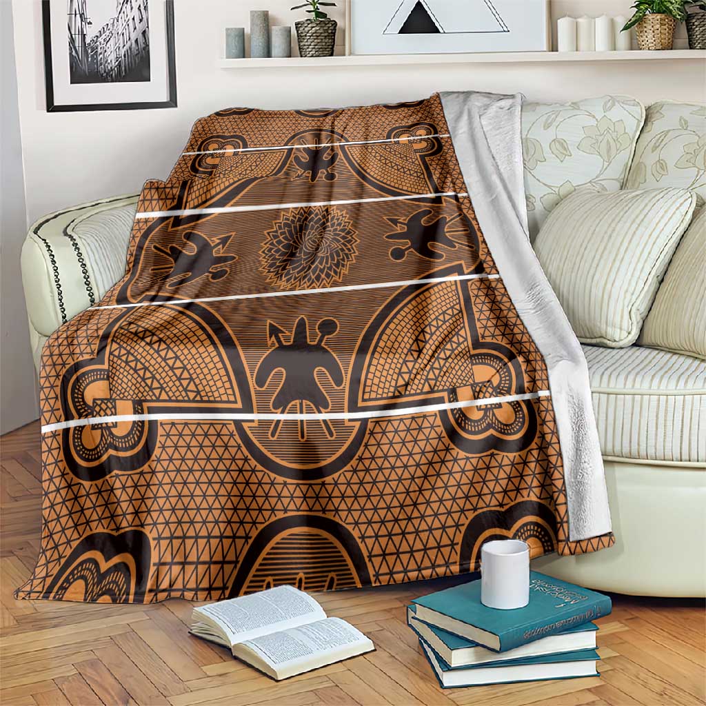 Basotho Blanket Blanket Lesotho Seanamarena Heritage - Orange - African Pride