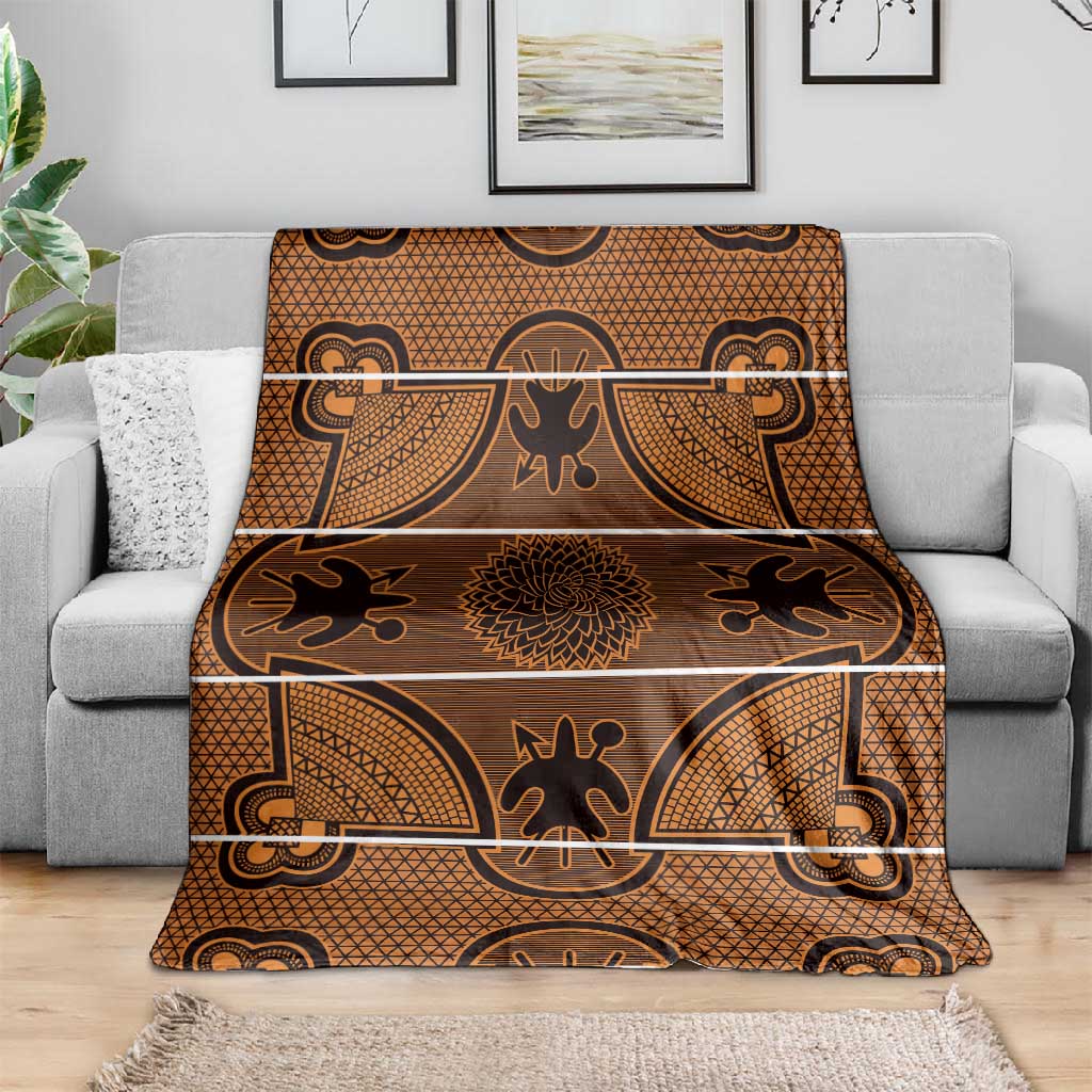 Basotho Blanket Blanket Lesotho Seanamarena Heritage - Orange - African Pride