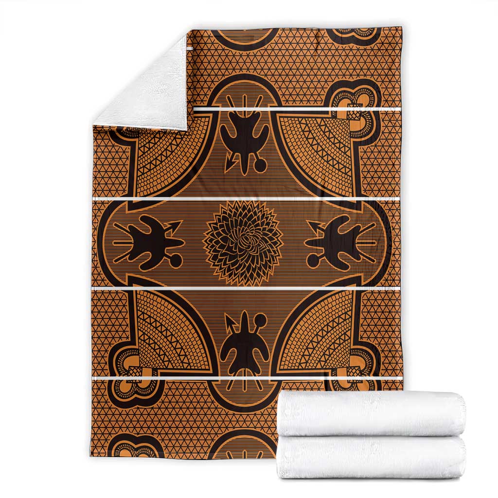 Basotho Blanket Blanket Lesotho Seanamarena Heritage - Orange - African Pride
