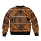 Basotho Blanket Bomber Jacket Lesotho Seanamarena Heritage - Orange - African Pride