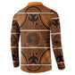 Lesotho Seanamarena Button Sweatshirt Basotho Traditional Blanket Style - Orange