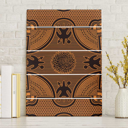 Basotho Blanket Canvas Wall Art Lesotho Seanamarena Heritage - Orange - African Pride