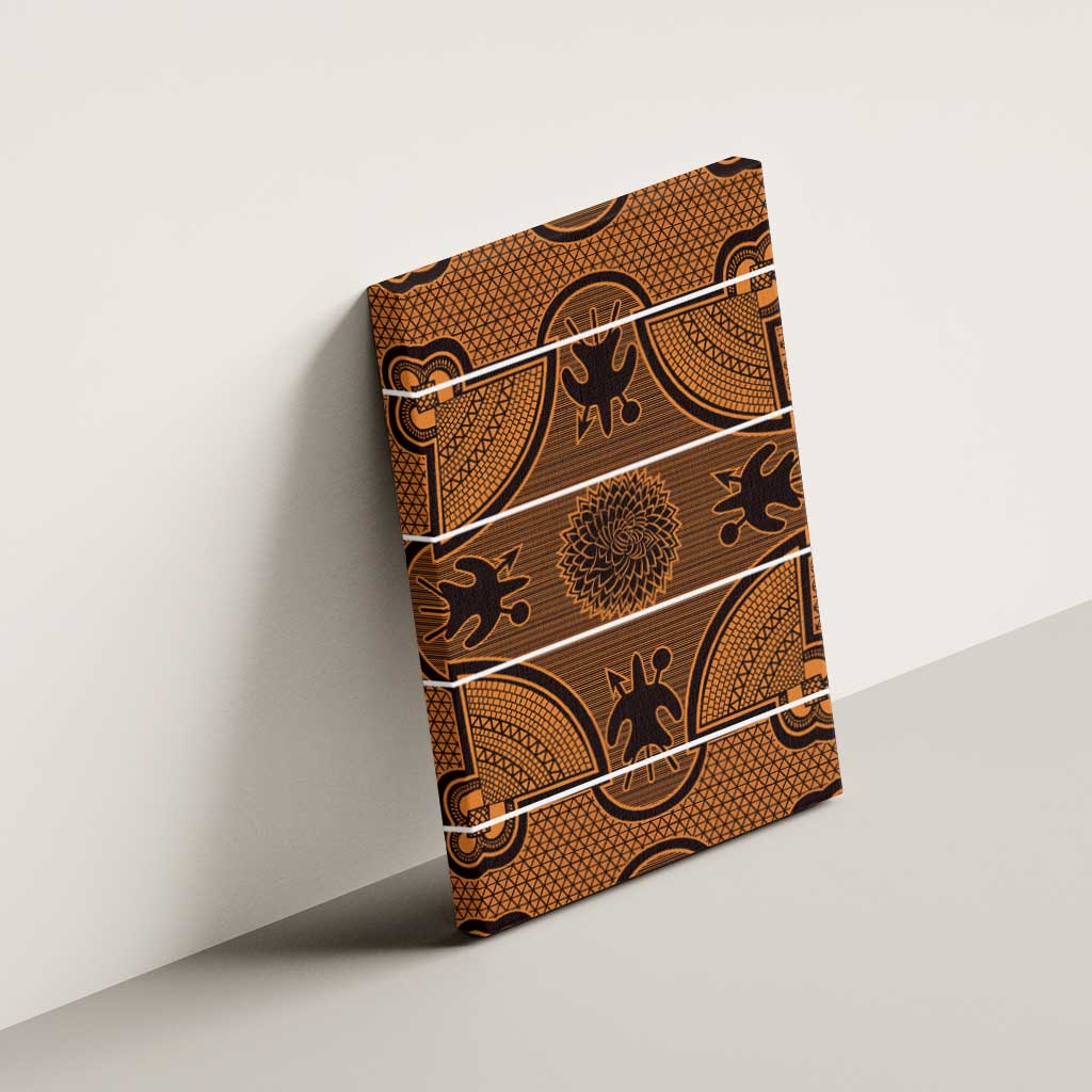 Basotho Blanket Canvas Wall Art Lesotho Seanamarena Heritage - Orange - African Pride