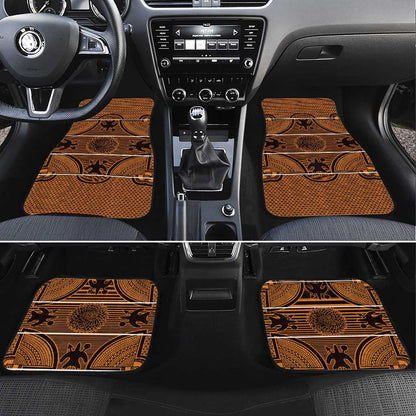 Basotho Blanket Car Mats Lesotho Seanamarena Heritage - Orange - African Pride