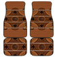 Basotho Blanket Car Mats Lesotho Seanamarena Heritage - Orange - African Pride