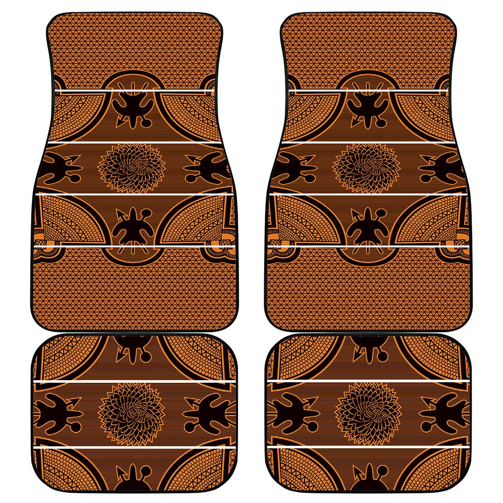 Basotho Blanket Car Mats Lesotho Seanamarena Heritage - Orange - African Pride