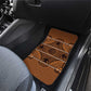 Basotho Blanket Car Mats Lesotho Seanamarena Heritage - Orange - African Pride