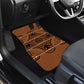 Basotho Blanket Car Mats Lesotho Seanamarena Heritage - Orange - African Pride