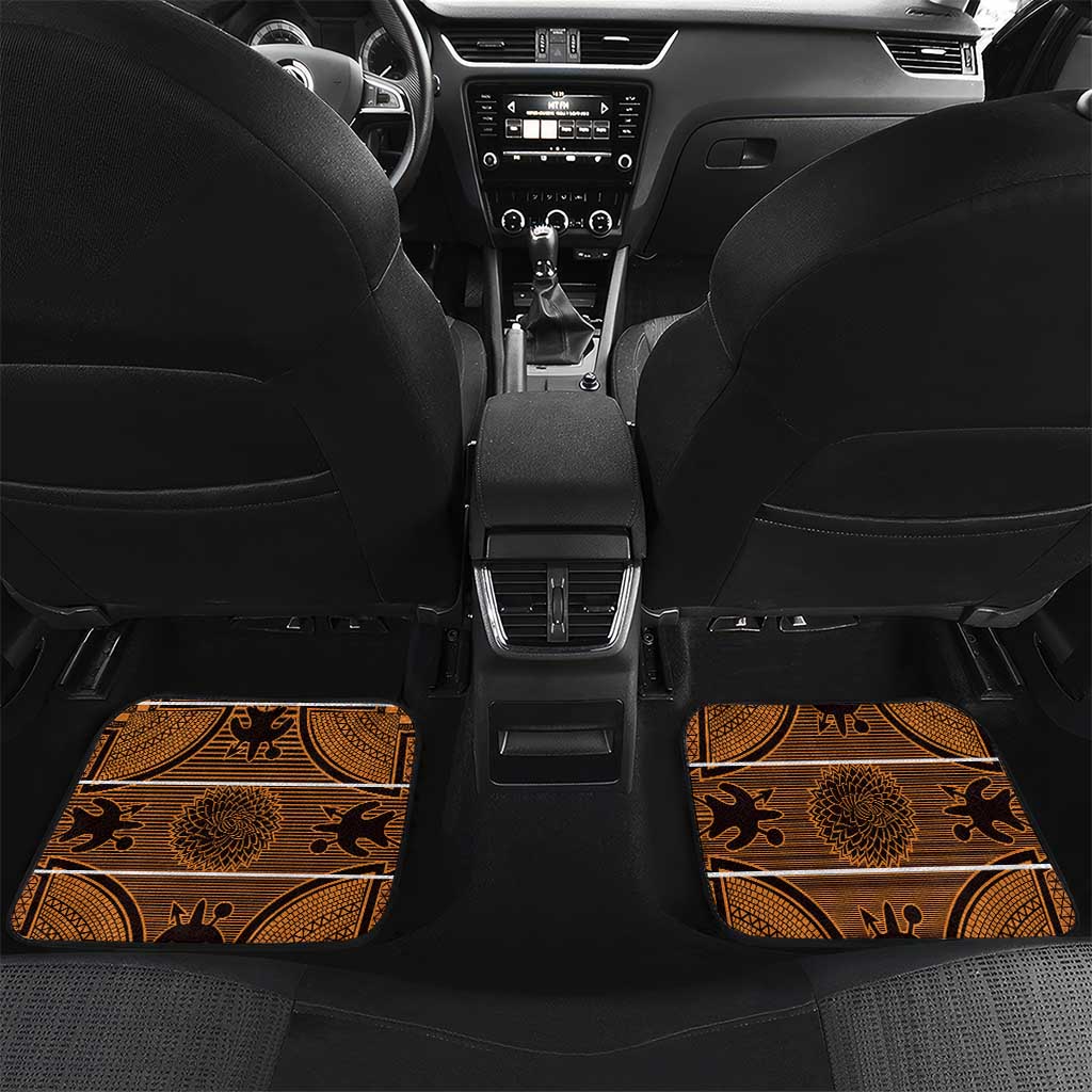 Basotho Blanket Car Mats Lesotho Seanamarena Heritage - Orange - African Pride