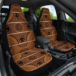 Basotho Blanket Car Seat Cover Lesotho Seanamarena Heritage - Orange - African Pride