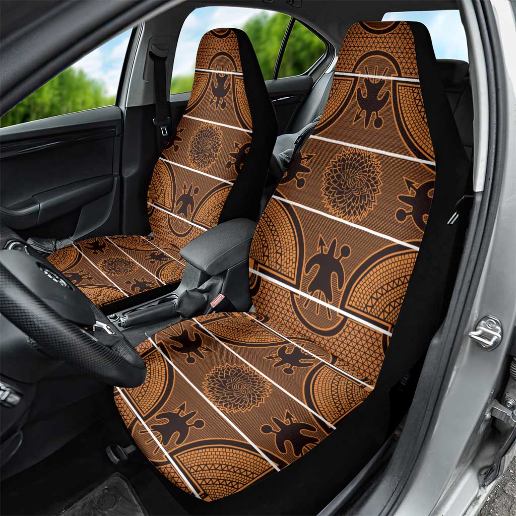 Basotho Blanket Car Seat Cover Lesotho Seanamarena Heritage - Orange - African Pride