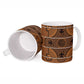 Lesotho Seanamarena Ceramic Mug Basotho Traditional Blanket Style - Orange