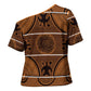 Lesotho Seanamarena Cross Shoulder Shirt Basotho Traditional Blanket Style - Orange