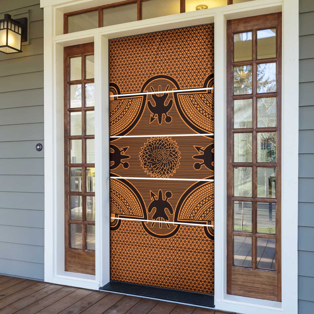 Lesotho Seanamarena Door Cover Basotho Traditional Blanket Style - Orange
