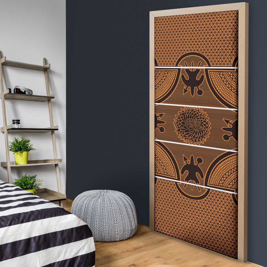 Lesotho Seanamarena Door Cover Basotho Traditional Blanket Style - Orange