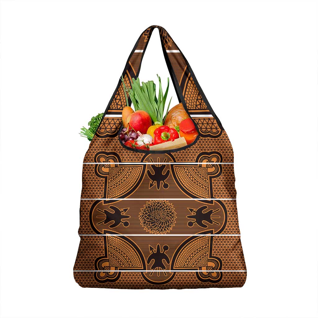 Basotho Blanket Grocery Bag Lesotho Seanamarena Heritage - Orange - African Pride