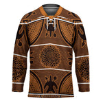 Lesotho Seanamarena Hockey Jersey Basotho Traditional Blanket Style - Orange
