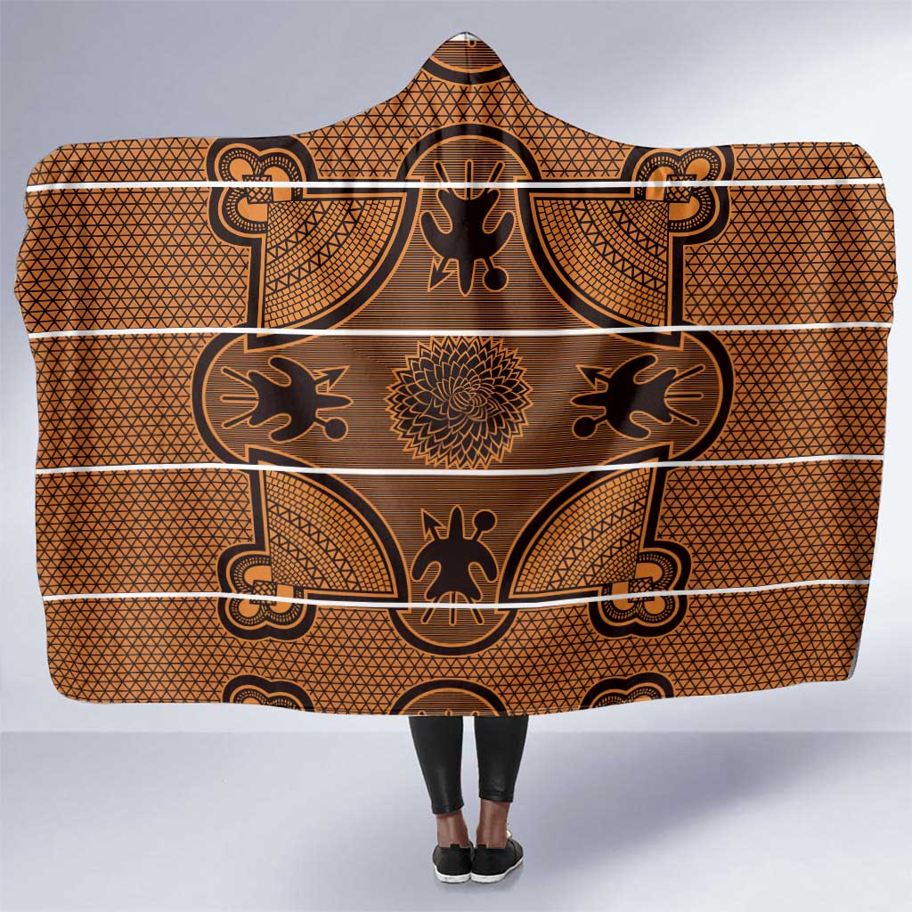 Basotho Blanket Hooded Blanket Lesotho Seanamarena Heritage - Orange - African Pride