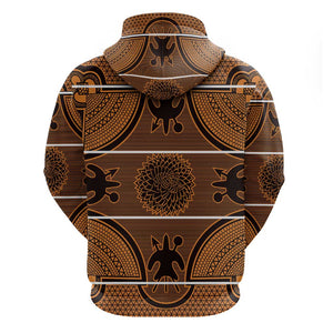 Basotho Blanket Hoodie Lesotho Seanamarena Heritage - Orange - African Pride