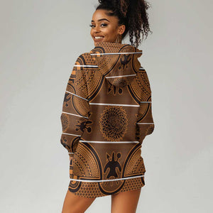 Basotho Blanket Hoodie Dress Lesotho Seanamarena Heritage - Orange - African Pride
