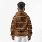 Basotho Blanket Kid Hoodie Lesotho Seanamarena Heritage - Orange - African Pride
